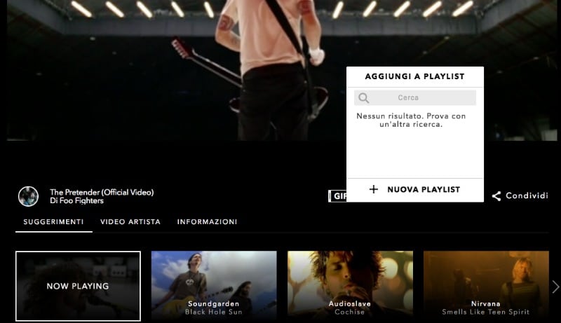 Creare una playlist su Vevo vevo playlist