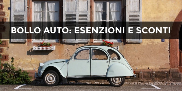 BOLLO AUTO ESENZIONI SCONTI