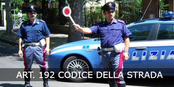 art. 192 codice della strada