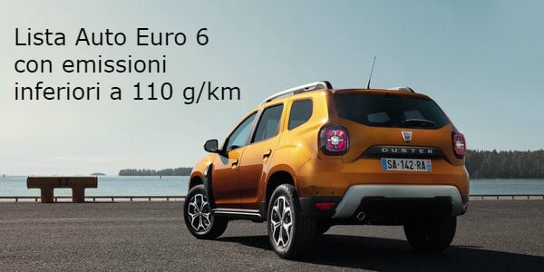 Lista Auto Euro 6 con emissioni inferiori a 110 g/km