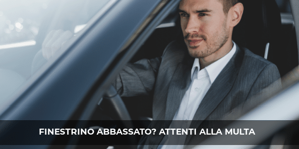finestrino auto multa