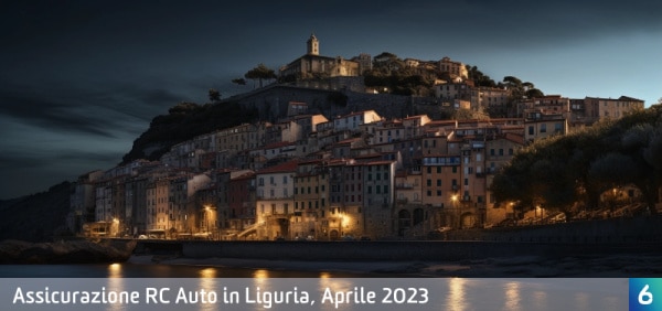 Prezzi assicurazione RC Auto in Liguria Aprile 2023: indagine di 6sicuro.it, risparmio fino al 58%!