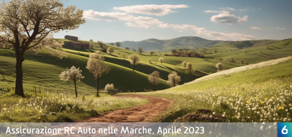 Prezzi assicurazione RC Auto nelle Marche Aprile 2023: indagine di 6sicuro.it, aumento del 16.43%