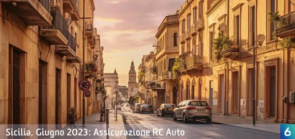 Osservatorio Prezzi Assicurazione Auto in Sicilia in Giugno 2023