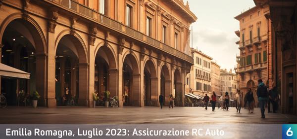 Osservatorio Prezzi Assicurazione Auto in Emilia Romagna in Luglio 2023
