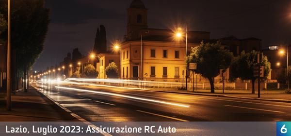 Osservatorio Prezzi Assicurazione Auto in Lazio in Luglio 2023