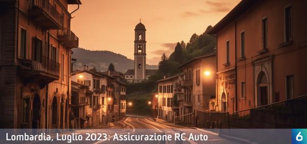 Osservatorio Prezzi Assicurazione Auto in Lombardia in Luglio 2023