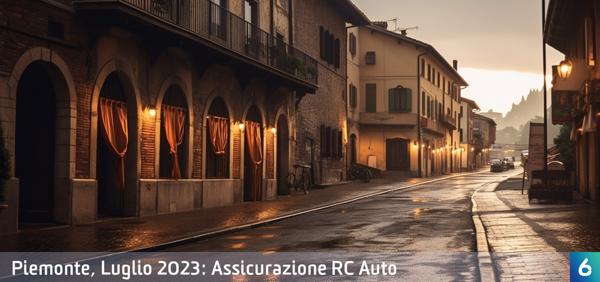 Osservatorio Prezzi Assicurazione Auto in Piemonte in Luglio 2023