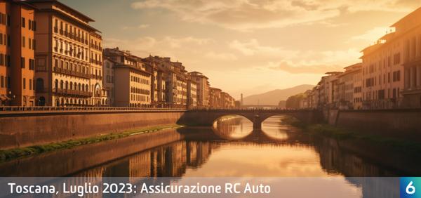 Osservatorio Prezzi Assicurazione Auto in Toscana in Luglio 2023