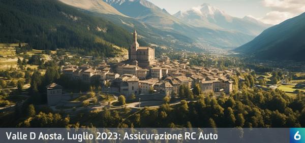 Osservatorio Prezzi Assicurazione Auto in Valle D Aosta in Luglio 2023