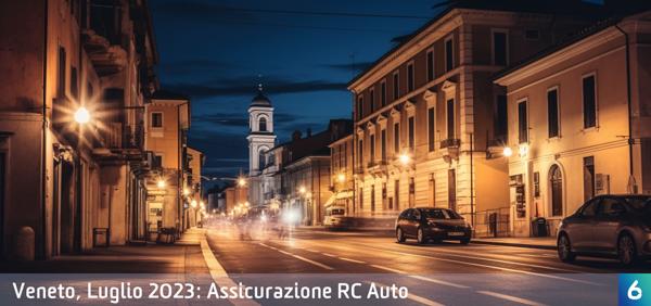Osservatorio Prezzi Assicurazione Auto in Veneto in Luglio 2023