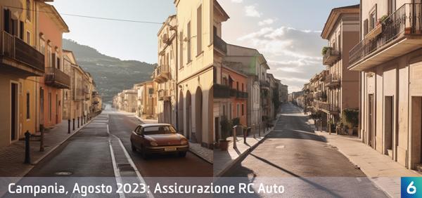 Osservatorio Prezzi Assicurazione Auto in Campania in Agosto 2023