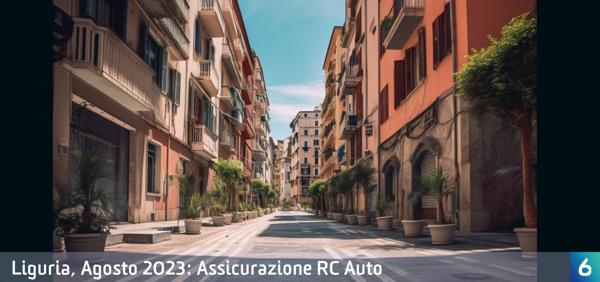 Osservatorio Prezzi Assicurazione Auto in Liguria in Agosto 2023