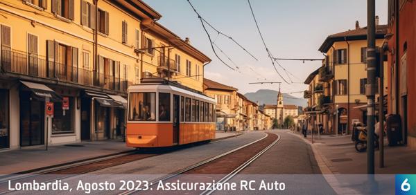 Osservatorio Prezzi Assicurazione Auto in Lombardia in Agosto 2023