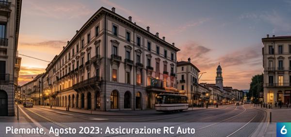 Osservatorio Prezzi Assicurazione Auto in Piemonte in Agosto 2023