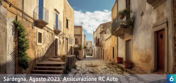 Osservatorio Prezzi Assicurazione Auto in Sardegna in Agosto 2023