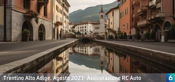 Osservatorio Prezzi Assicurazione Auto in Trentino Alto Adige in Agosto 2023