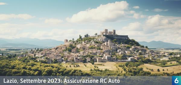 Osservatorio Prezzi Assicurazione Auto in Lazio in Settembre 2023