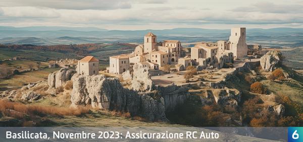 Osservatorio Prezzi Assicurazione Auto in Basilicata in Novembre 2023