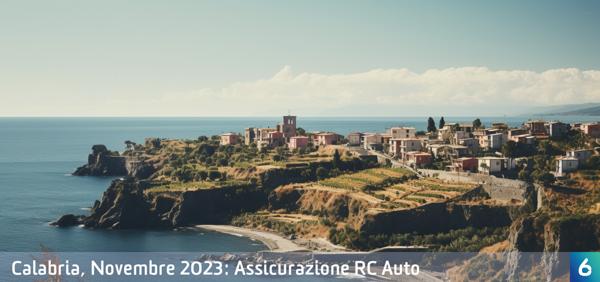 Osservatorio Prezzi Assicurazione Auto in Calabria in Novembre 2023