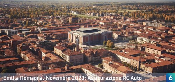 Osservatorio Prezzi Assicurazione Auto in Emilia Romagna in Novembre 2023