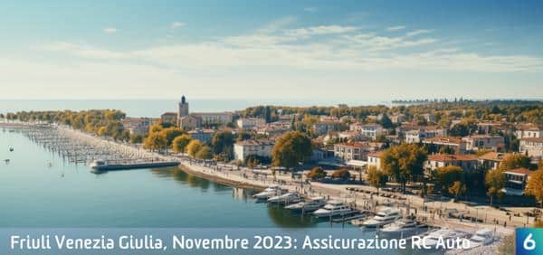 Osservatorio Prezzi Assicurazione Auto in Friuli Venezia Giulia in Novembre 2023