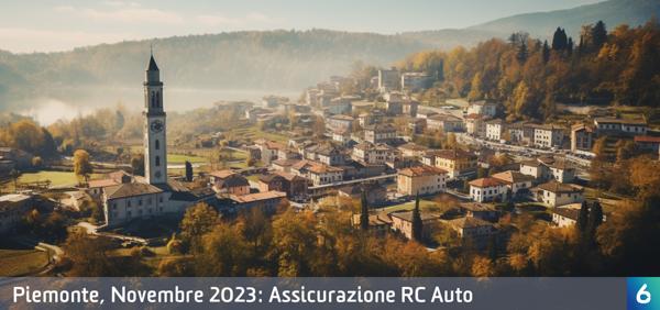 Osservatorio Prezzi Assicurazione Auto in Piemonte in Novembre 2023