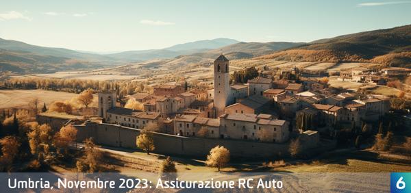 Osservatorio Prezzi Assicurazione Auto in Umbria in Novembre 2023