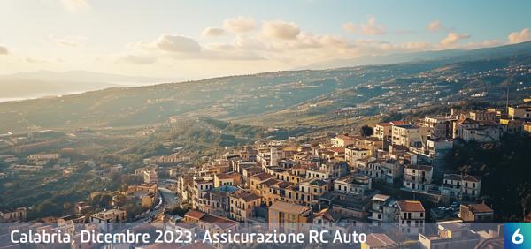 Osservatorio Prezzi Assicurazione Auto in Calabria in Dicembre 2023