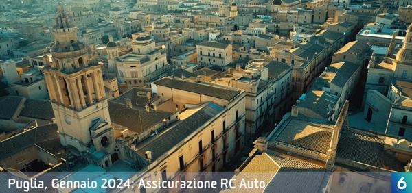 Osservatorio Prezzi Assicurazione Auto in Puglia in Gennaio 2024