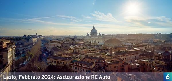 Osservatorio Prezzi Assicurazione Auto in Lazio in Febbraio 2024