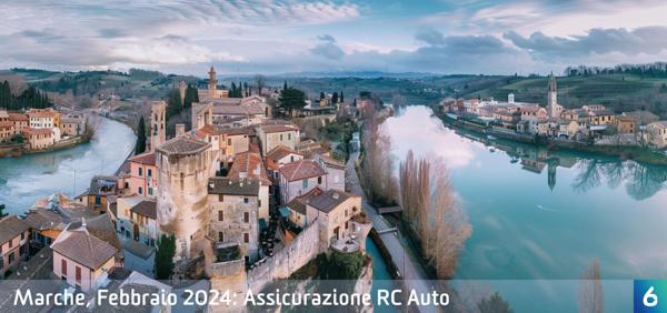 Osservatorio Prezzi Assicurazione Auto in Marche in Febbraio 2024