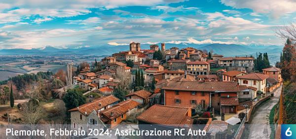 Osservatorio Prezzi Assicurazione Auto in Piemonte in Febbraio 2024