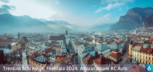 Osservatorio Prezzi Assicurazione Auto in Trentino Alto Adige in Febbraio 2024
