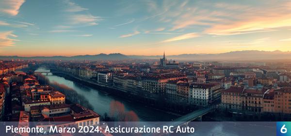 Osservatorio Prezzi Assicurazione Auto in Piemonte in Marzo 2024