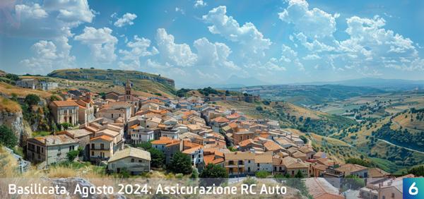 Osservatorio Prezzi Assicurazione Auto in Basilicata in Agosto 2024