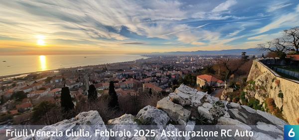 Osservatorio Prezzi Assicurazione Auto in Friuli Venezia Giulia in Febbraio 2025