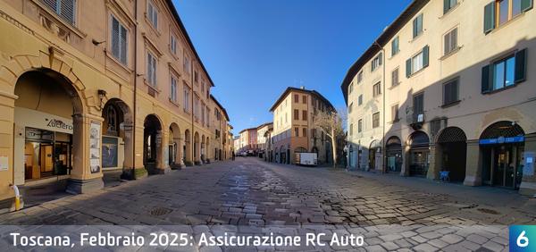 Osservatorio Prezzi Assicurazione Auto in Toscana in Febbraio 2025