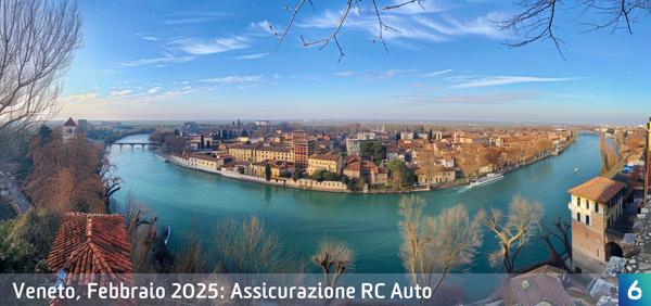 Osservatorio Prezzi Assicurazione Auto in Veneto in Febbraio 2025