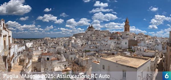 Osservatorio Prezzi Assicurazione Auto in Puglia in Maggio 2025