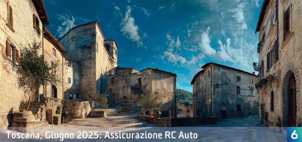 Osservatorio Prezzi Assicurazione Auto in Toscana in Giugno 2025