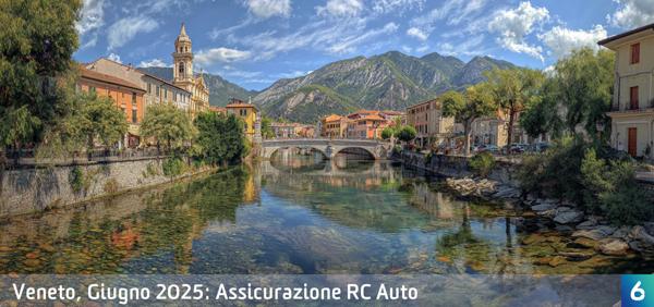 Osservatorio Prezzi Assicurazione Auto in Veneto in Giugno 2025