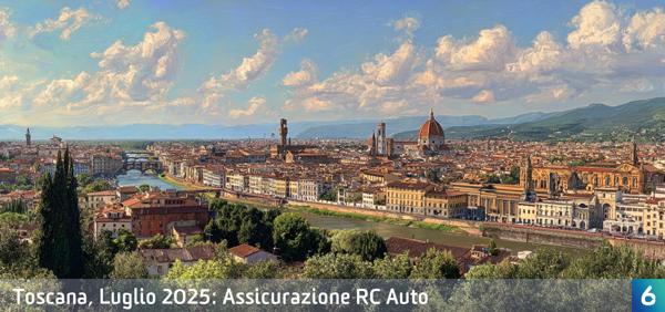 Osservatorio Prezzi Assicurazione Auto in Toscana in Luglio 2025