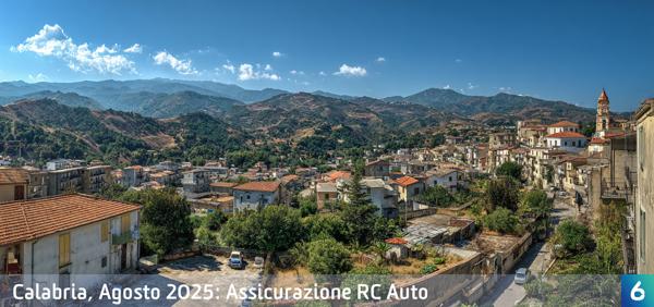 Osservatorio Prezzi Assicurazione Auto in Calabria in Agosto 2025