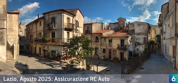 Osservatorio Prezzi Assicurazione Auto nel Lazio in Agosto 2025