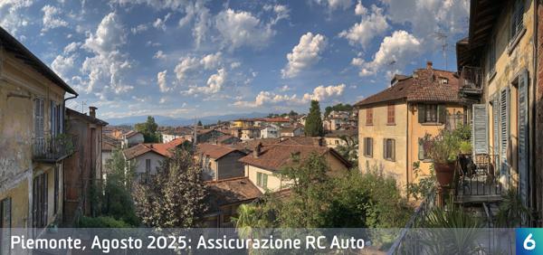 Osservatorio Prezzi Assicurazione Auto in Piemonte in Agosto 2025