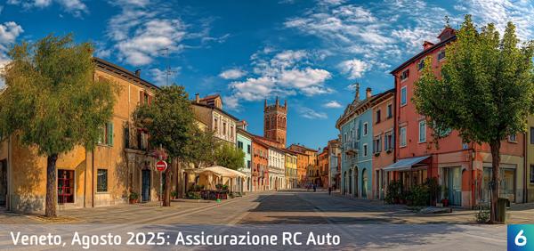 Osservatorio Prezzi Assicurazione Auto in Veneto in Agosto 2025