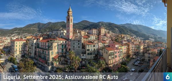 Osservatorio Prezzi Assicurazione Auto in Liguria in Settembre 2025