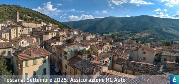 Osservatorio Prezzi Assicurazione Auto in Toscana in Settembre 2025