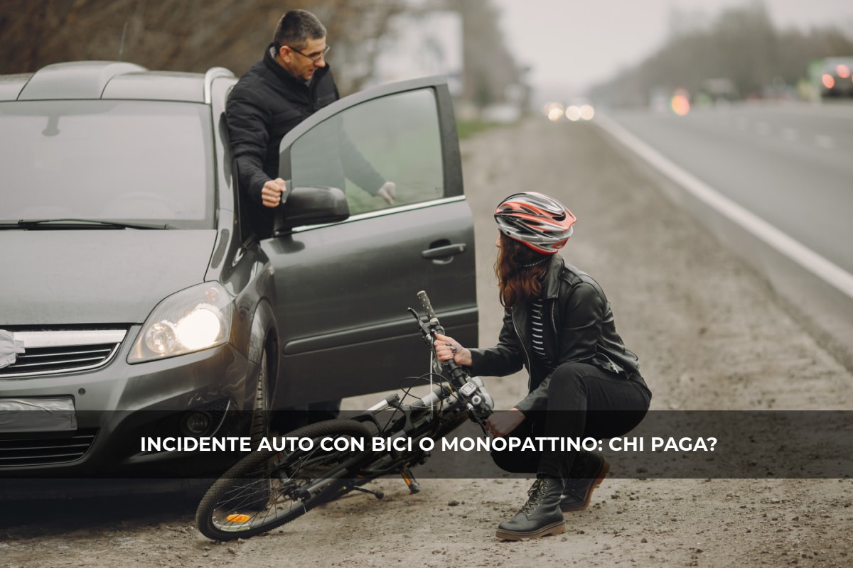 incidente auto con bici o monopattino